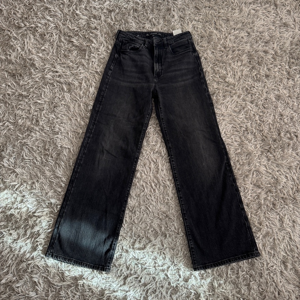 Black Wide-Leg Womens Jeans